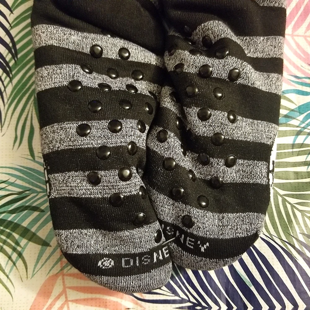 Disney Nightmare Before Christmas Jack Skellington Fuzzy Babba Slipper Socks NWT
